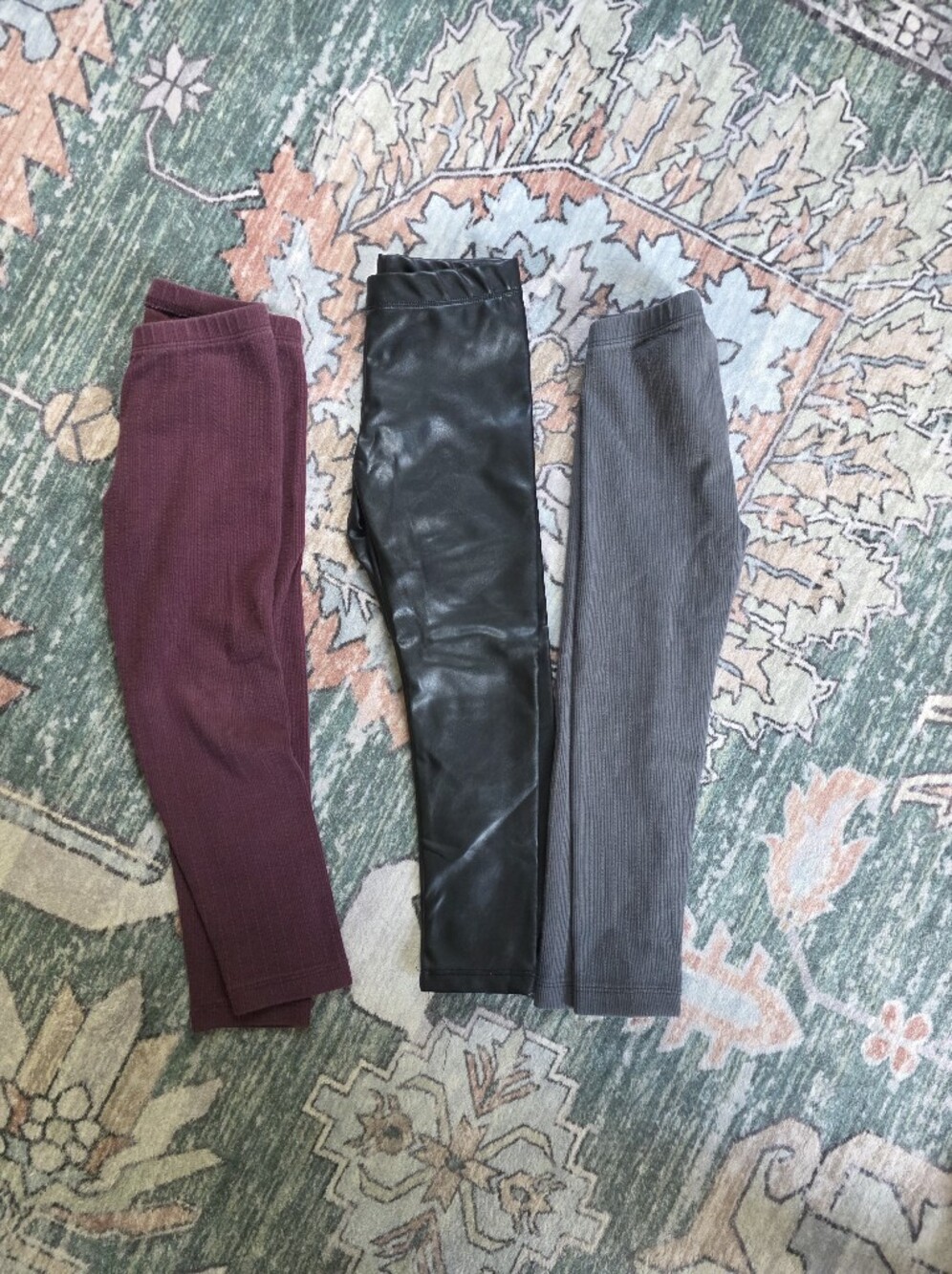 Old Navy Kids Leggings Trio - Maroon, Black, Gray